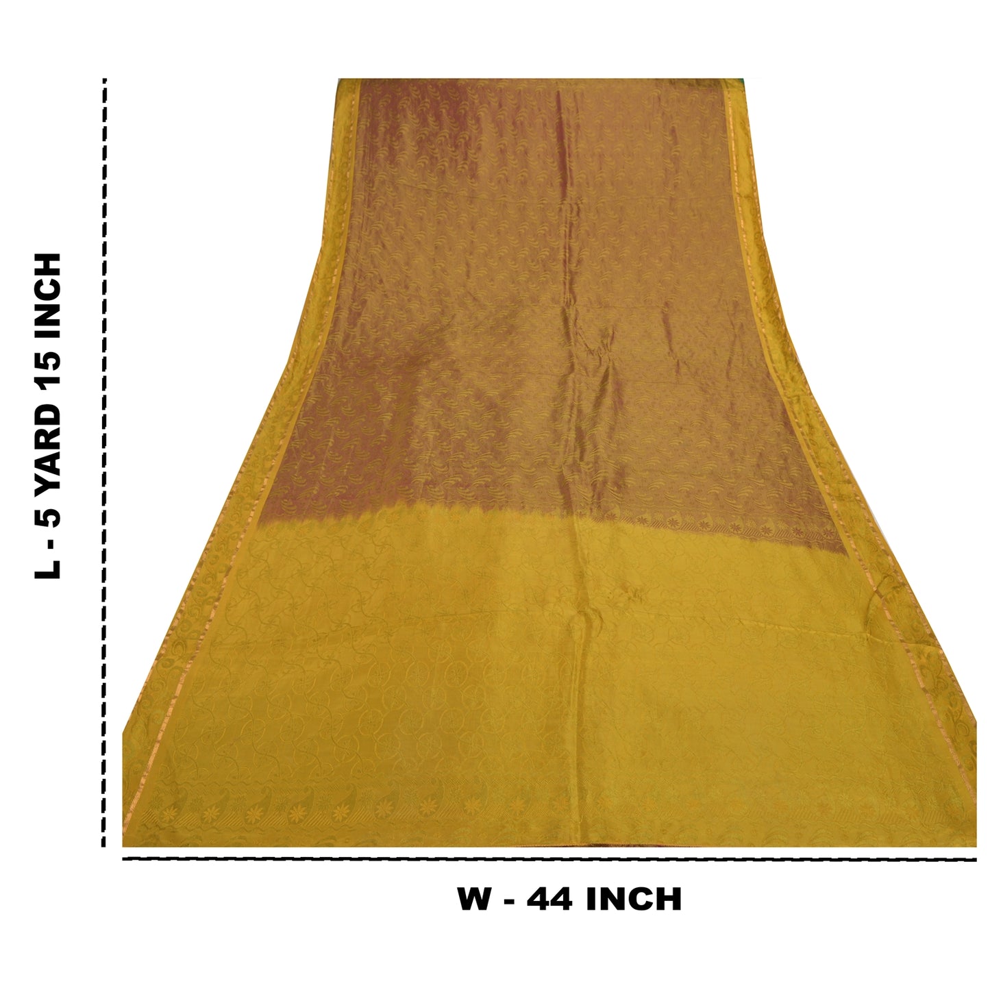 Sanskriti Vintage Green Indian Sari 100% Pure Silk Sarees Premium Craft Sustainable Fabric