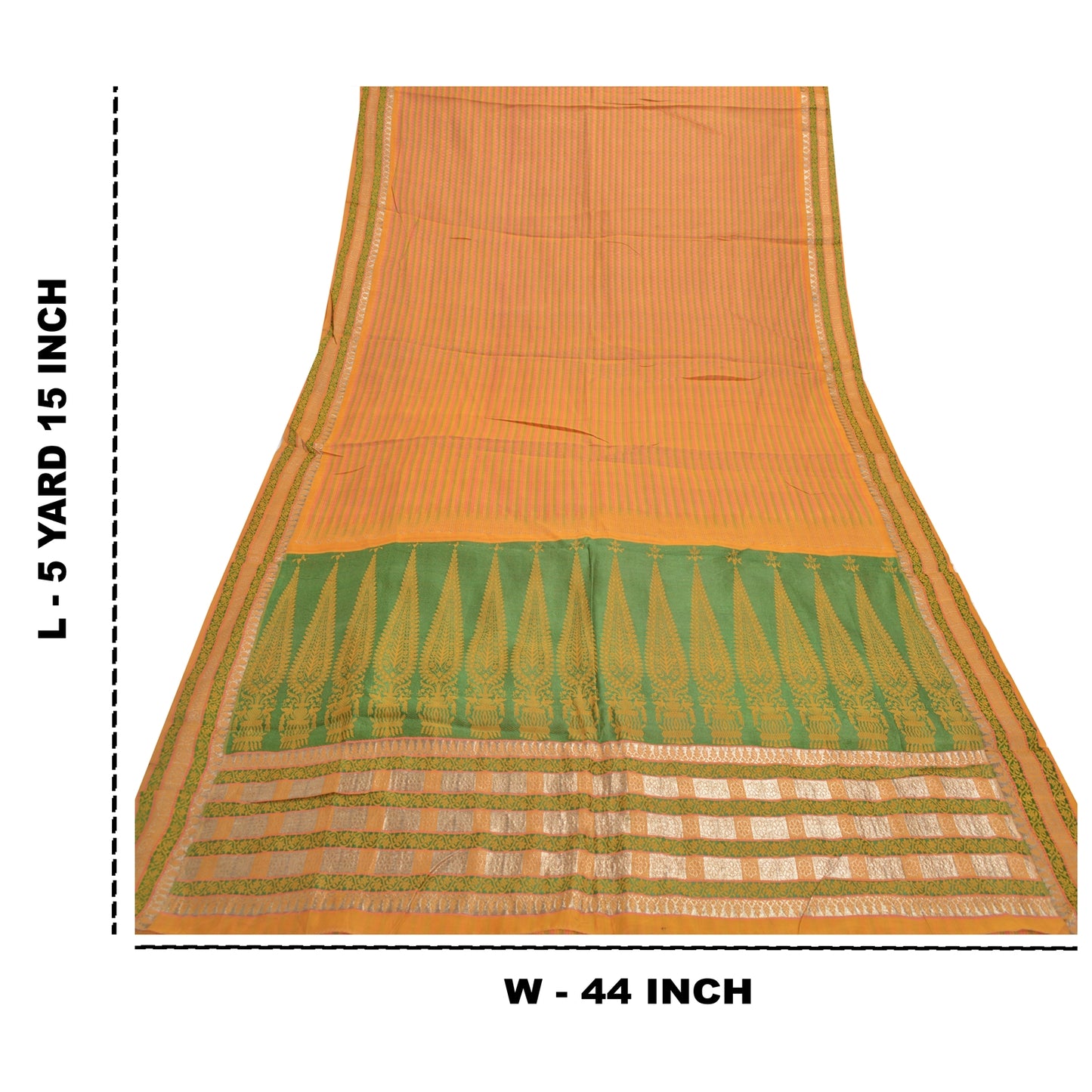 Сари из санскрити-винтажного сари из смеси хлопка и парчи, ремесло, премиальная устойчивая ткань