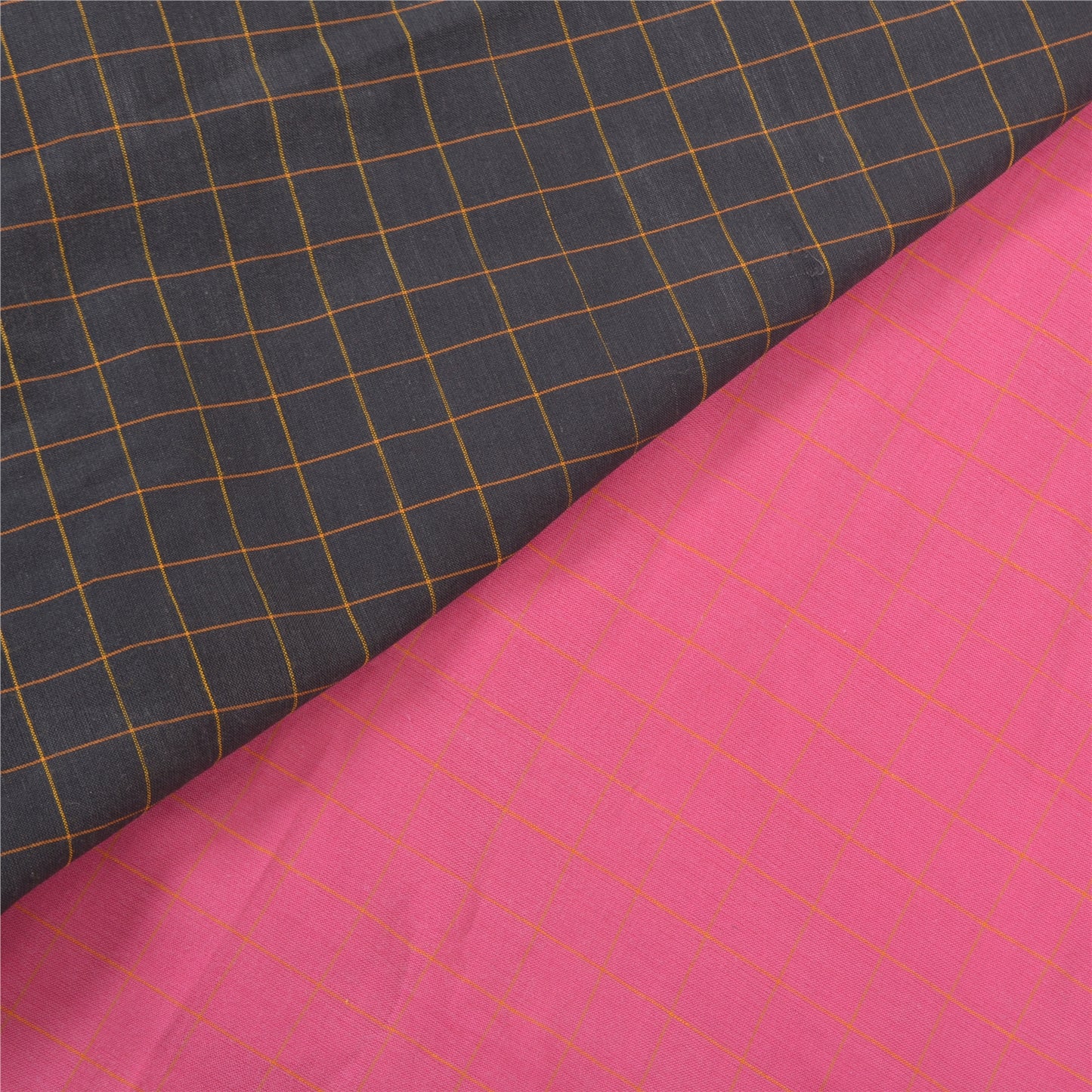 Sanskriti Vintage Pink Sarees Blend Cotton Woven Chettinad/Kandangi Sari Sustainable Fabric