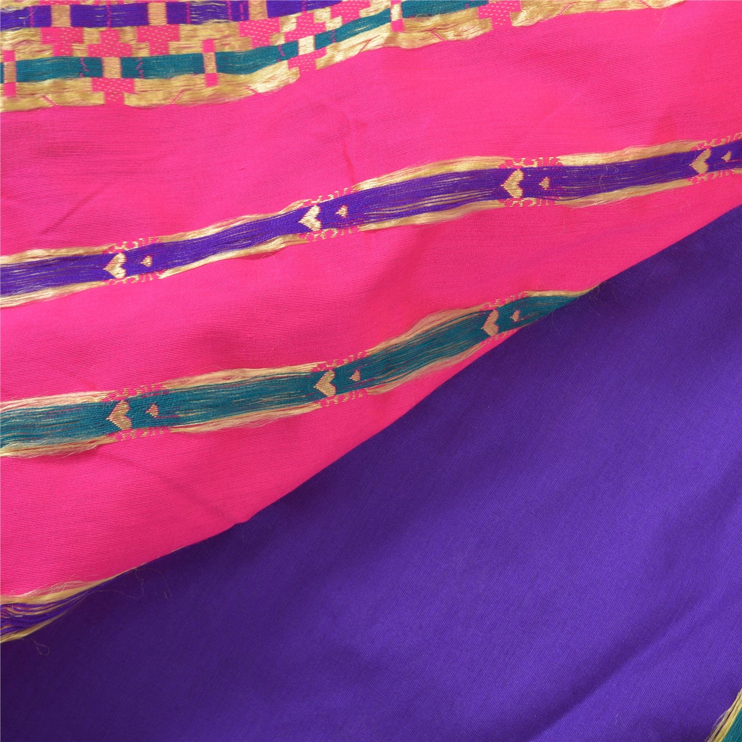 Sanskriti Vintage Purple Sarees Art Silk Woven Premium Sari Sustainable Fabric Blouse PC