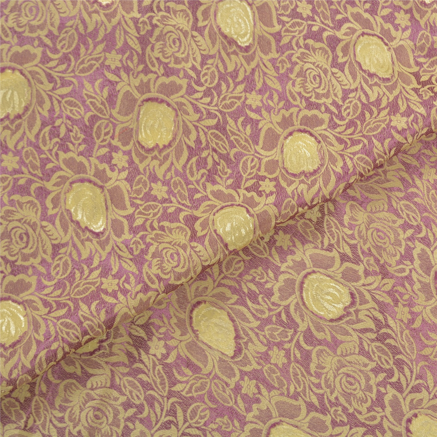 Sanskriti Vintage Cream Sarees Art Silk Woven Sari Craft Indian Premium Sustainable Fabric