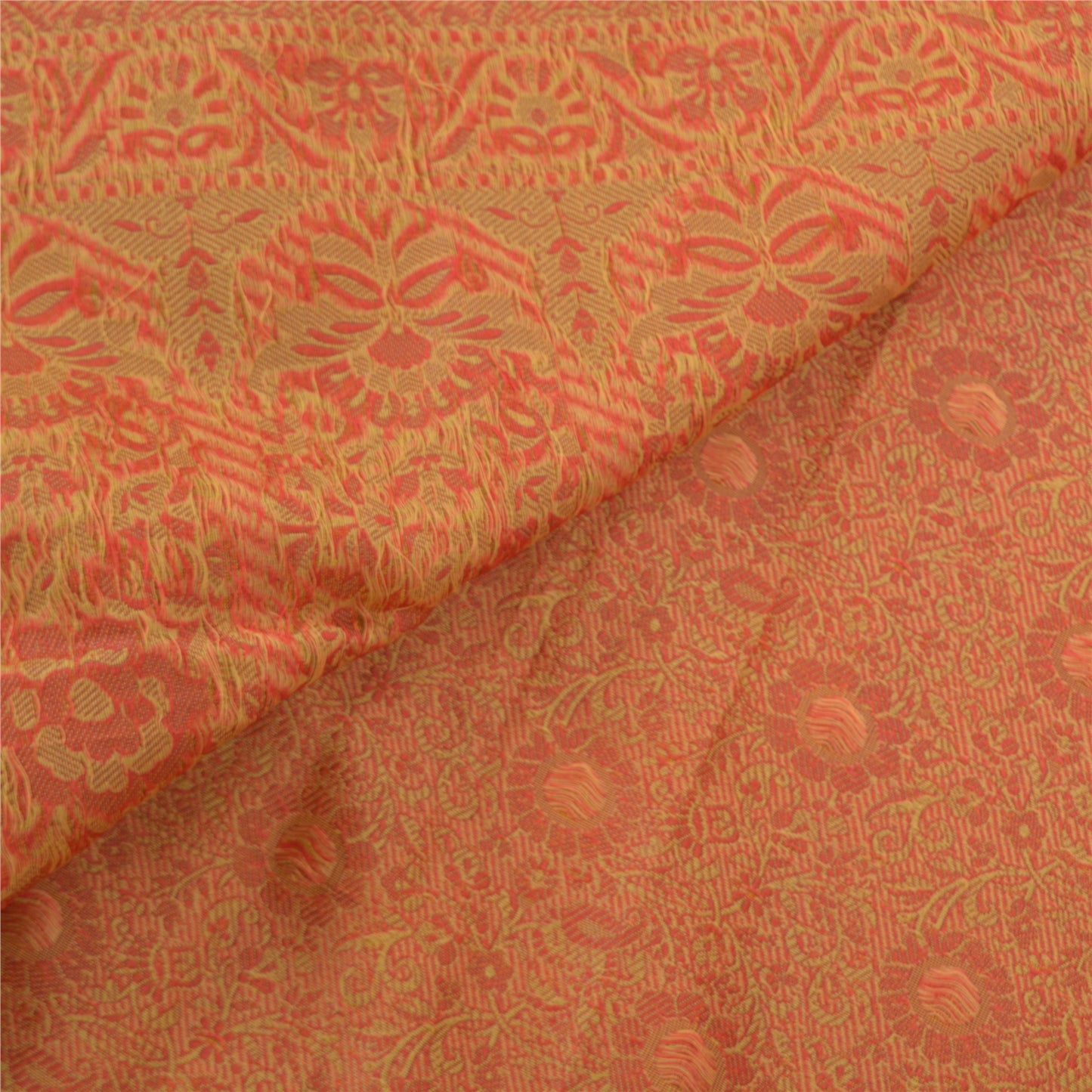 Sanskriti Vintage Mustard Sarees Art Silk Woven Premium Indian Sari Sustainable Fabric