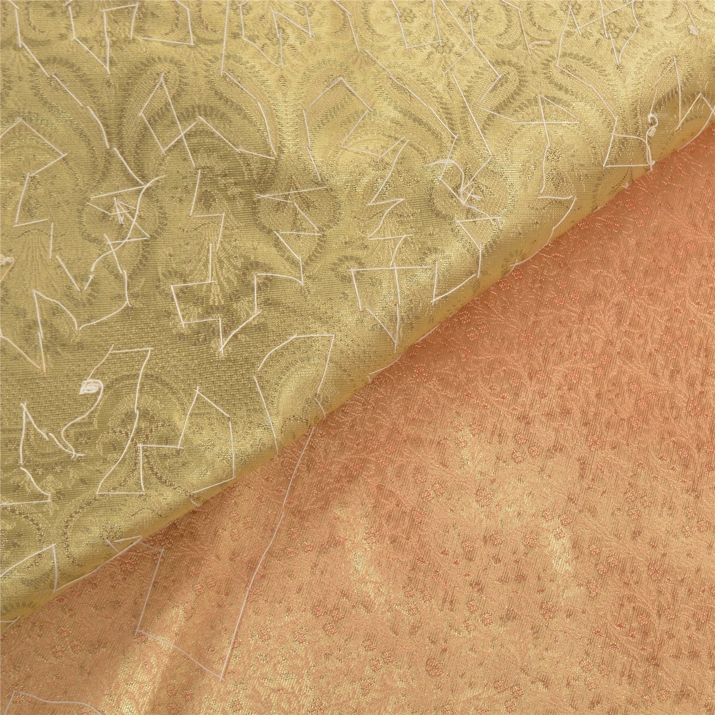 Sanskriti Vintage Røde Sarier Kunstsilke Håndperlevævet Sari Premium Bæredygtigt Stof