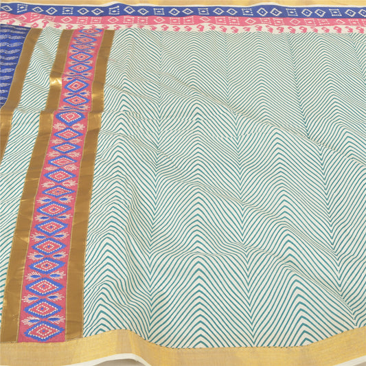 Sanskriti Vintage Indian Sarees Pure Cotton Embroidered Premium Sari Sustainable Fabric