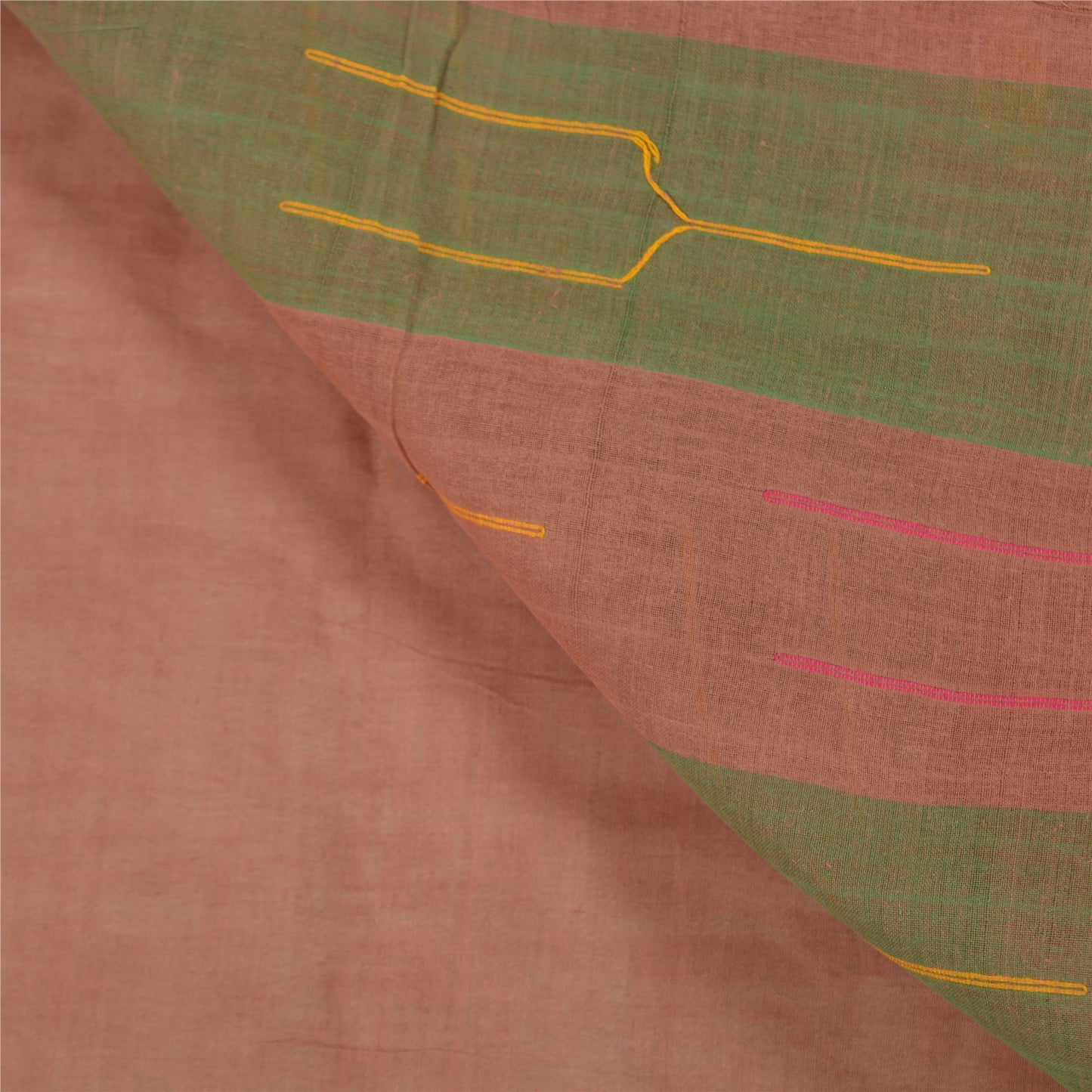 Sanskriti Vintage Rose Ash Sarees Pure Cotton Hand-Woven Indian Tant Sari Sustainable Fabric