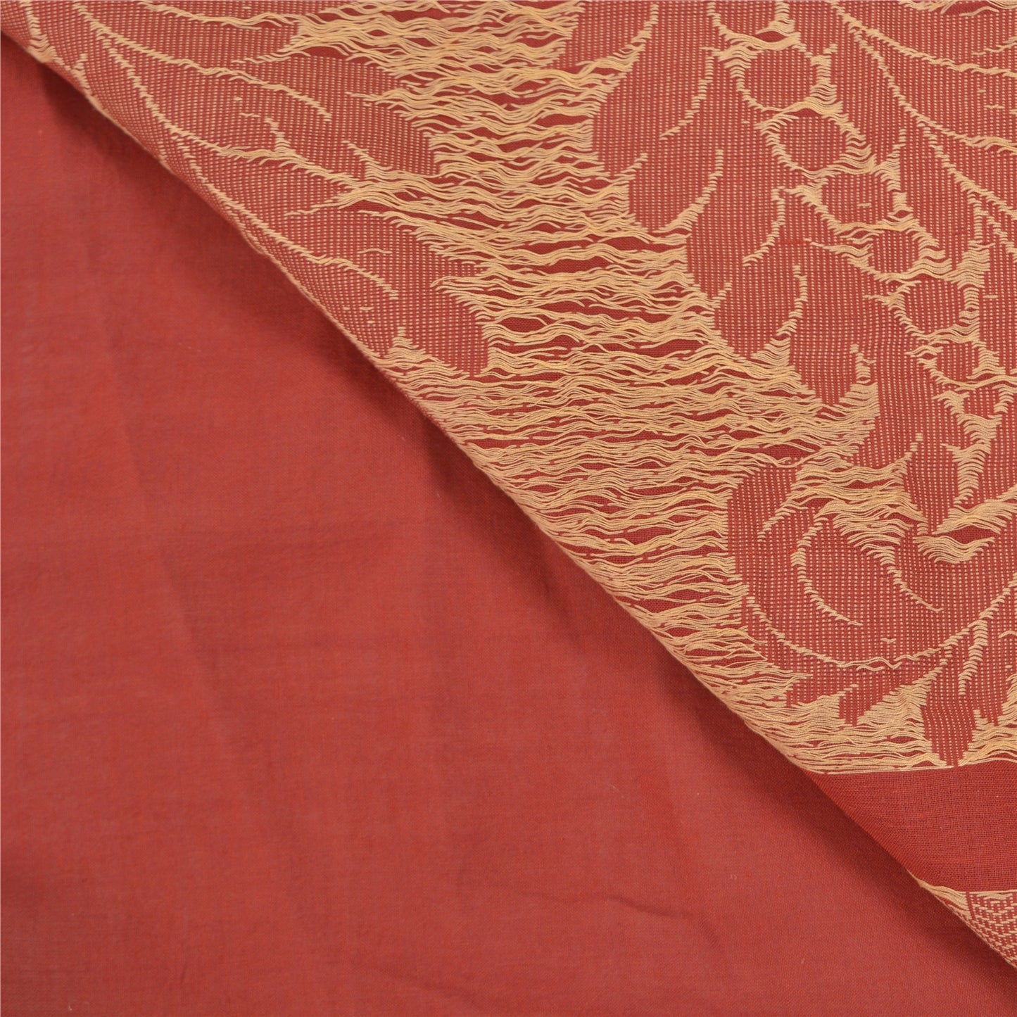 Sanskriti Vintage Mørkerøde Sarier Ren Bomuld Håndvævet Premium Sari Bæredygtigt Stoff