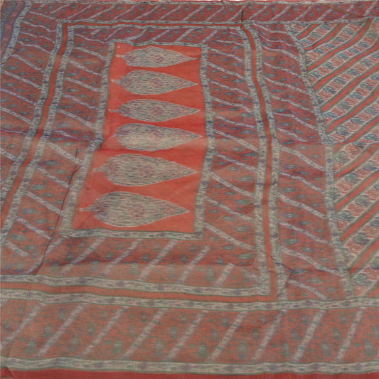 Sanskriti Vintage Indian Sarees 100% Pure Silk Woven Sari Craft 5 Yard Sustainable Fabric