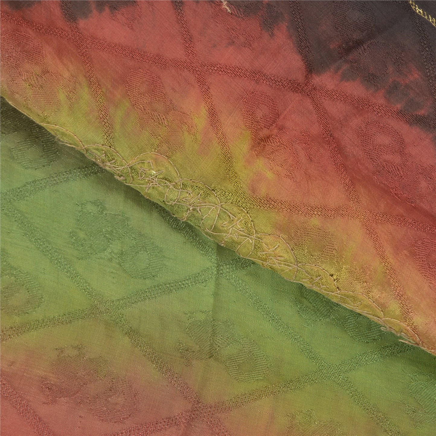 Sanskriti Vintage Indian Sarees Blend Silk Hand Beaded Woven Premium Sari Sustainable Fabric