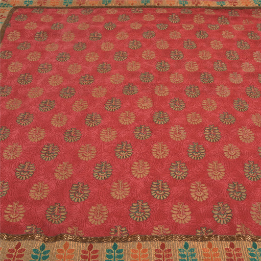 Sanskriti Vintage Sarees Georgette Hand Embroidered Premium Sari Sustainable Fabric