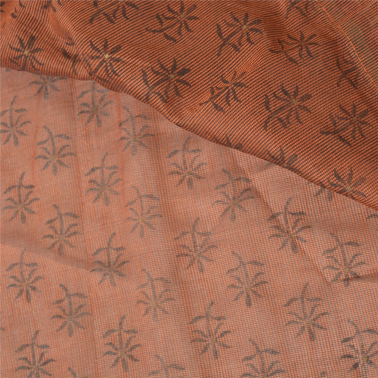 Sanskriti Vintage Brown Sarees Cotton Silk Embroidered Woven Premium Sari Sustainable Fabric