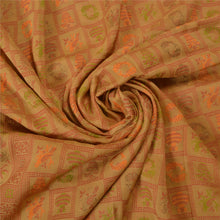 Load image into Gallery viewer, Sanskriti Vintage Beige Sarees 100% Pure Silk Woven Baluchari Human Sari Fabric
