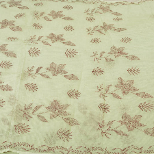 Sanskriti Vintage Sarees Pure Cotton Handmade Kantha & Kota Doria Sari Sustainable Fabric