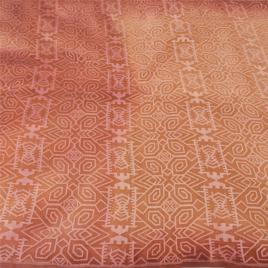 Sanskriti Vintage Brown Sarees 100% Pure Silk Woven Premium Sari Craft Sustainable Fabric
