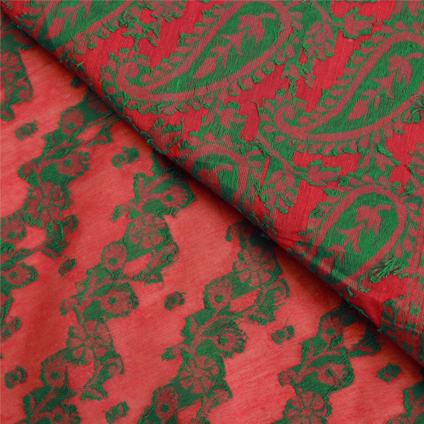 Sanskriti Vintage Pink Indian Sarees Cotton Hand-Woven Premium Sari Craft Sustainable Fabric