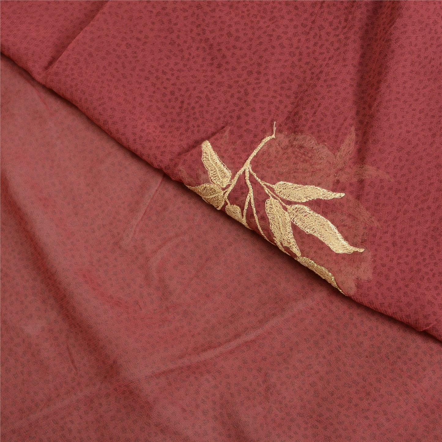 Sanskriti Vintage Pink Sarees Blend Georgette Embroidered Premium Sari Sustainable Fabric