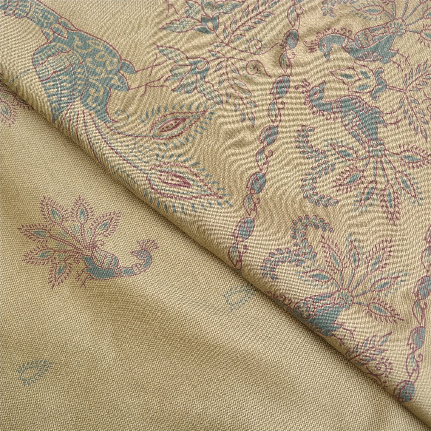 Sanskriti Vintage Dull Brown Indian Sarees Art Silk Printed Premium Sari Sustainable Fabric