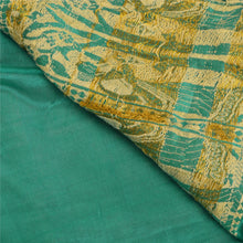 Load image into Gallery viewer, Sanskriti Vintage Rama Green Sarees Blend Silk Woven Baluchari Sari Craft Fabric
