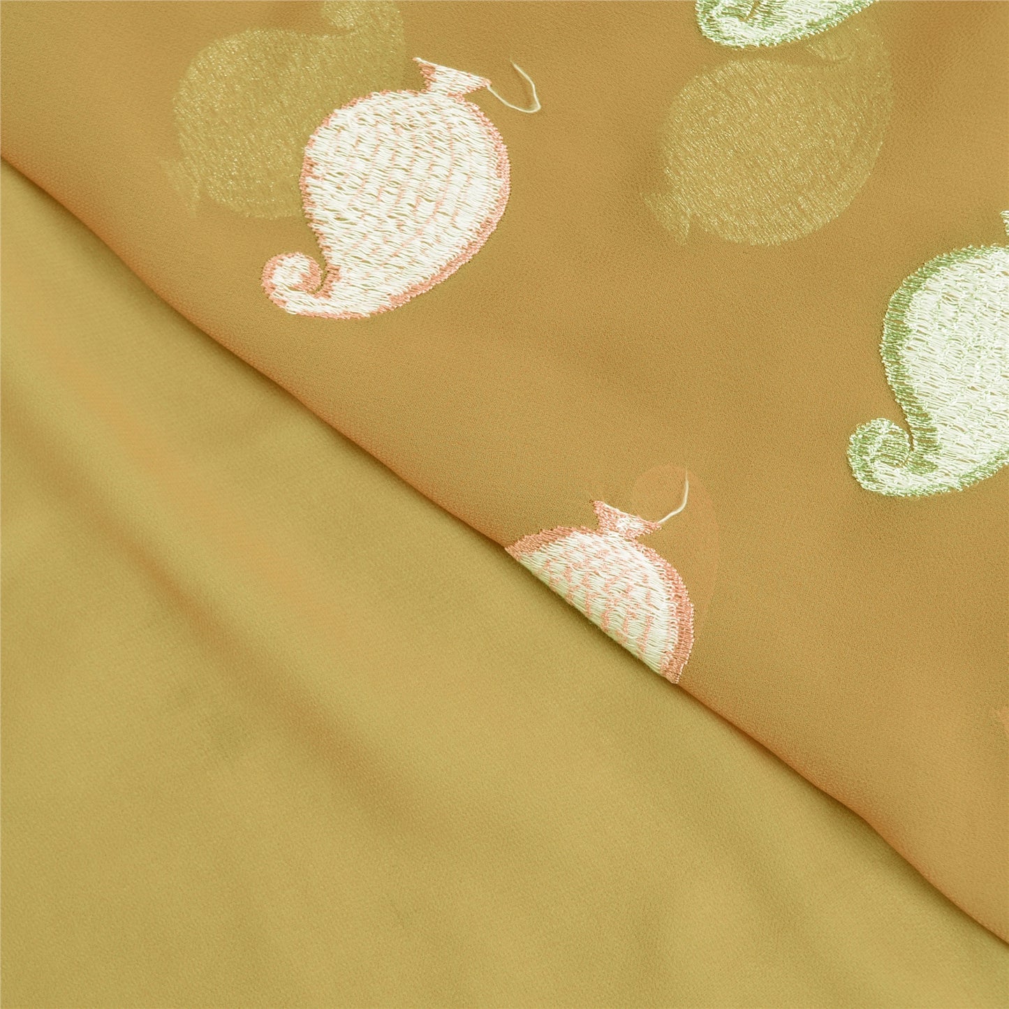 Sanskriti Vintage Bollywood Sarees Pure Georgette Green Embroidered Sari Sustainable Fabric