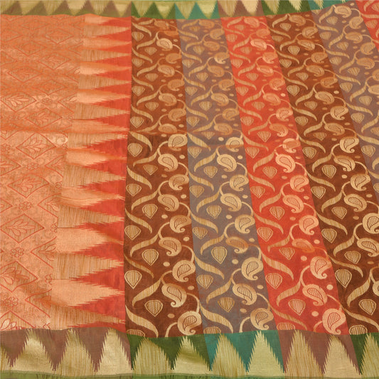 Sanskriti Vintage Multicolor Sarees Art Silk Woven Premium Sari Craft Sustainable Fabric