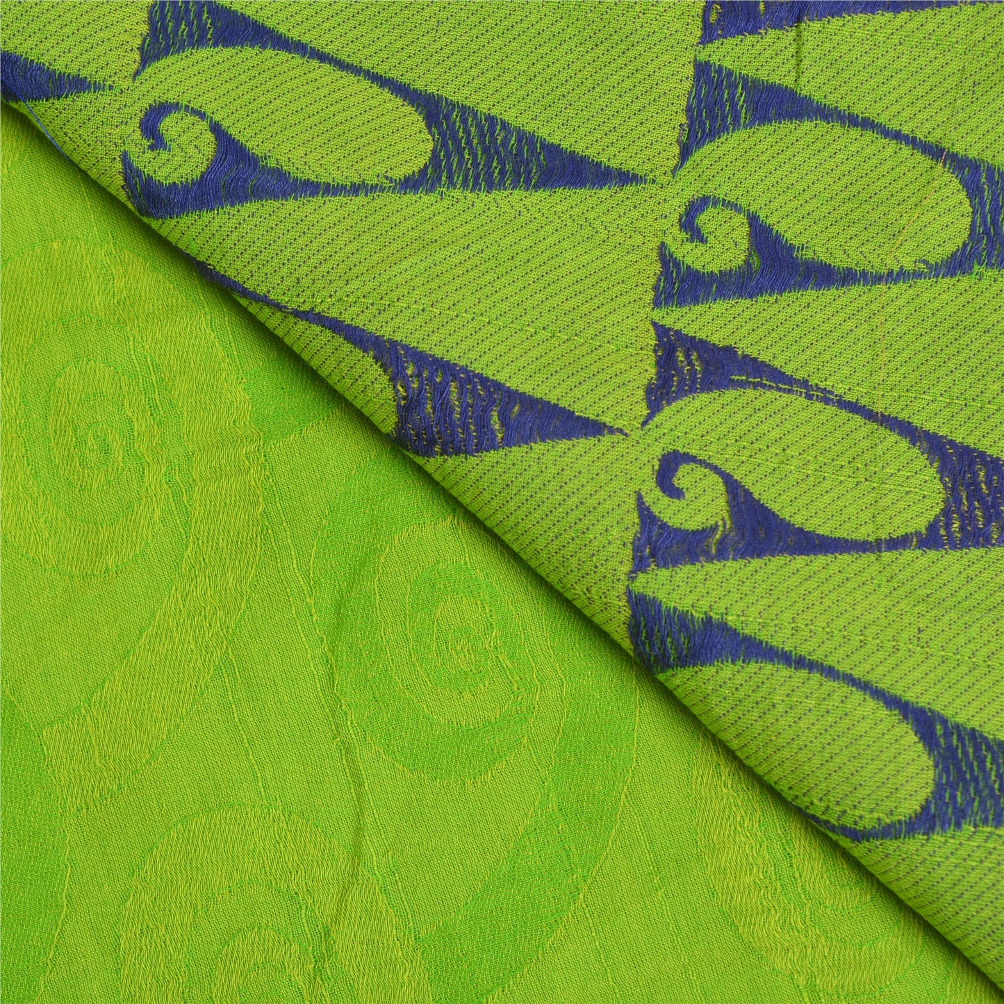Sanskriti Vintage Green Sarees 100% Pure Cotton Woven Premium Sari Craft Sustainable Fabric