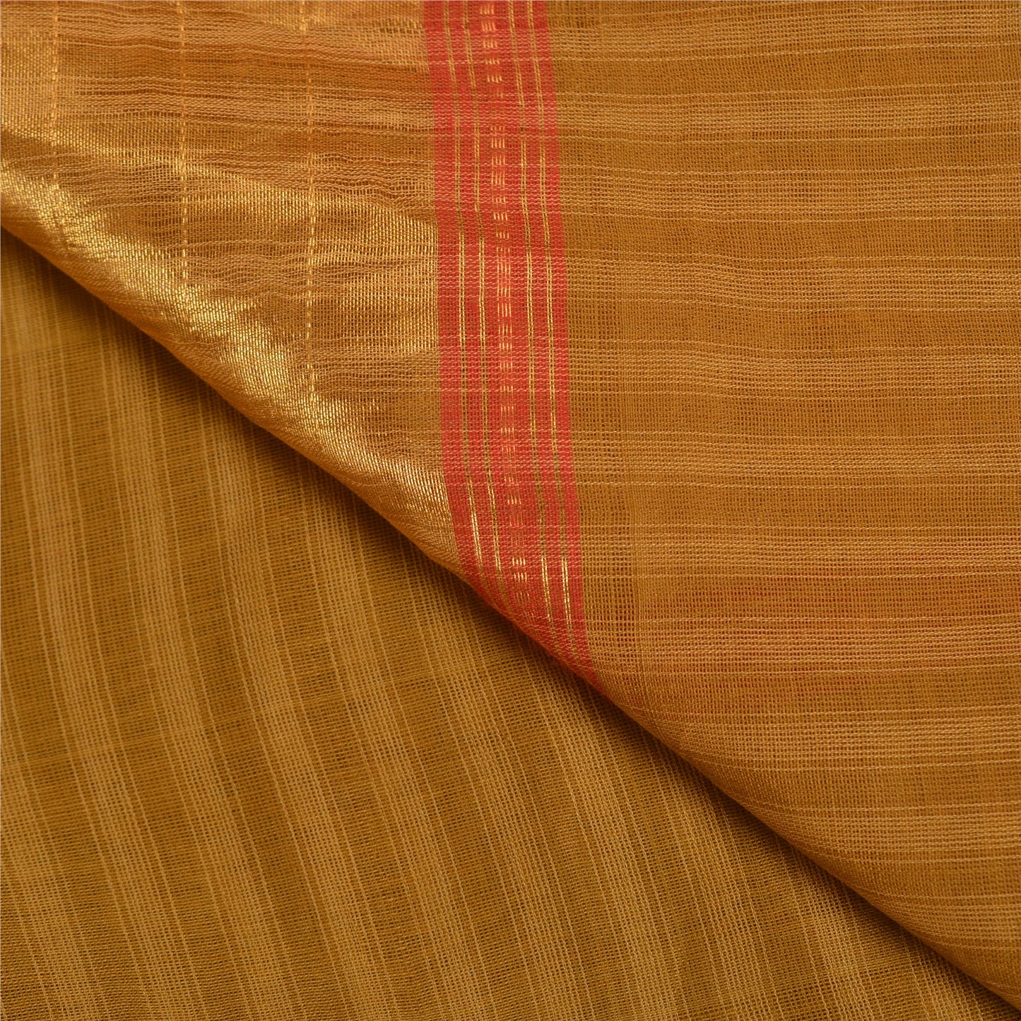 Sanskriti Vintage Mustard Indian Sarees Pure Cotton Woven Zari Sari Craft Sustainable Fabric
