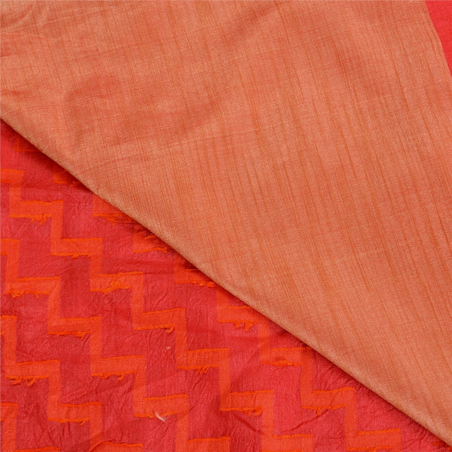 Sanskriti Vintage Røde Sarier 100% Ren Silke Håndbroderet Vævet Sari Bæredygtigt Stof