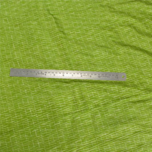 Sanskriti Vintage Green Sarees 100% ren silkevævet Patola Ikat Bæredygtigt stof 5 YD Sari