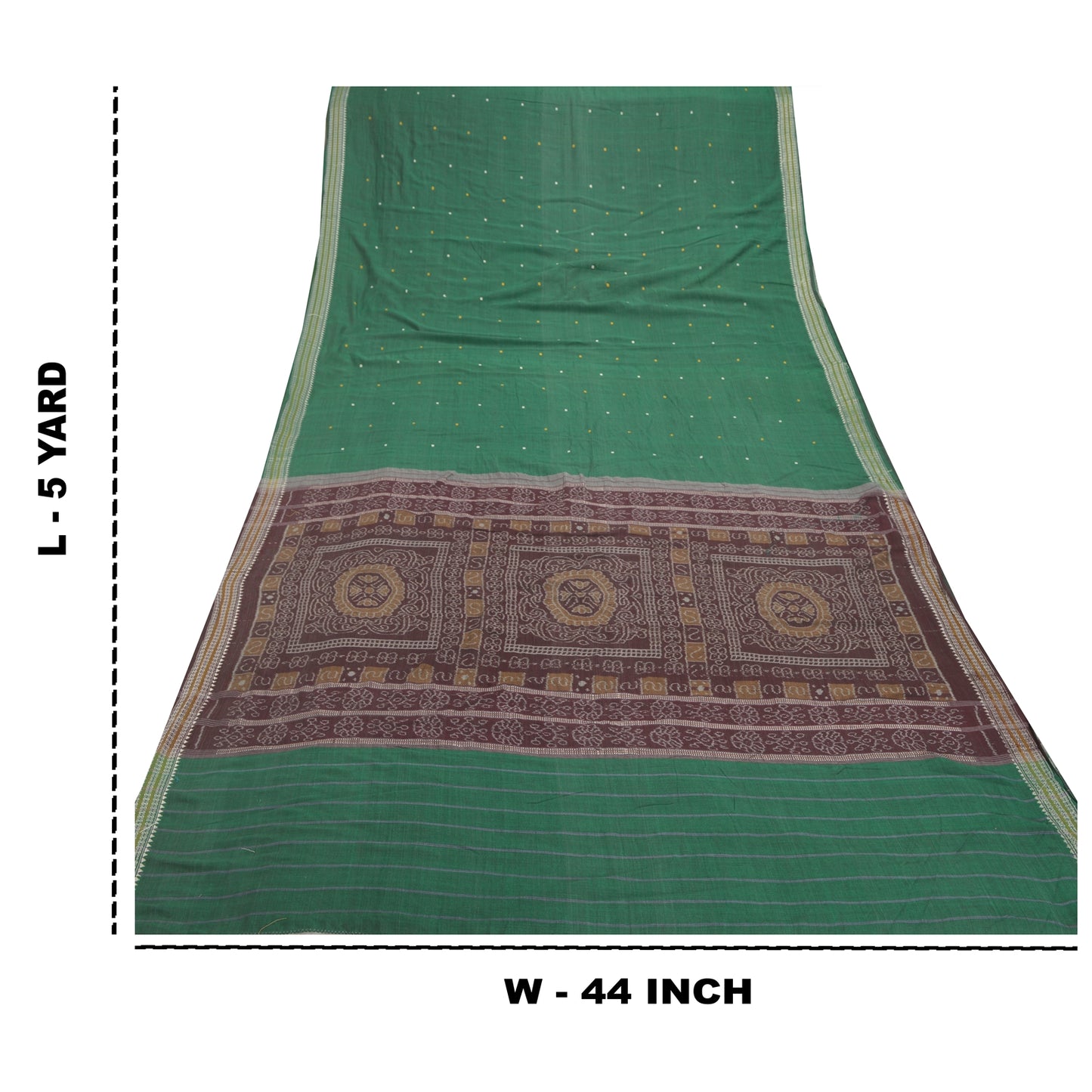 Sanskriti Vintage Rare Sambalpuri Ikat Sarees Handwoven Pure Cotton Sari Sustainable Fabric