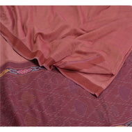 Sanskriti Vintage Saree Mauve Sambhalpuri HandWoven Ikat Pure Cotton Sari Fabric