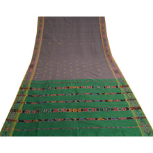 Load image into Gallery viewer, Sanskriti Vintage Sarees Mauve Odisha Hand Woven Ikat Pure Cotton Sari Fabric
