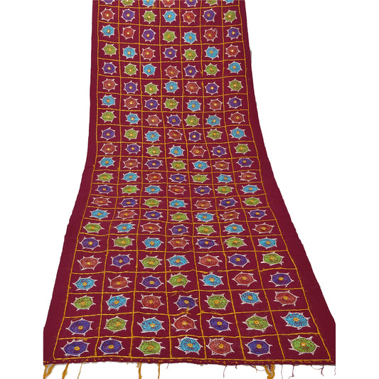 Санскрити Винтажная ручная вышивка хлопковая шаль Катч работа палантин зеркало