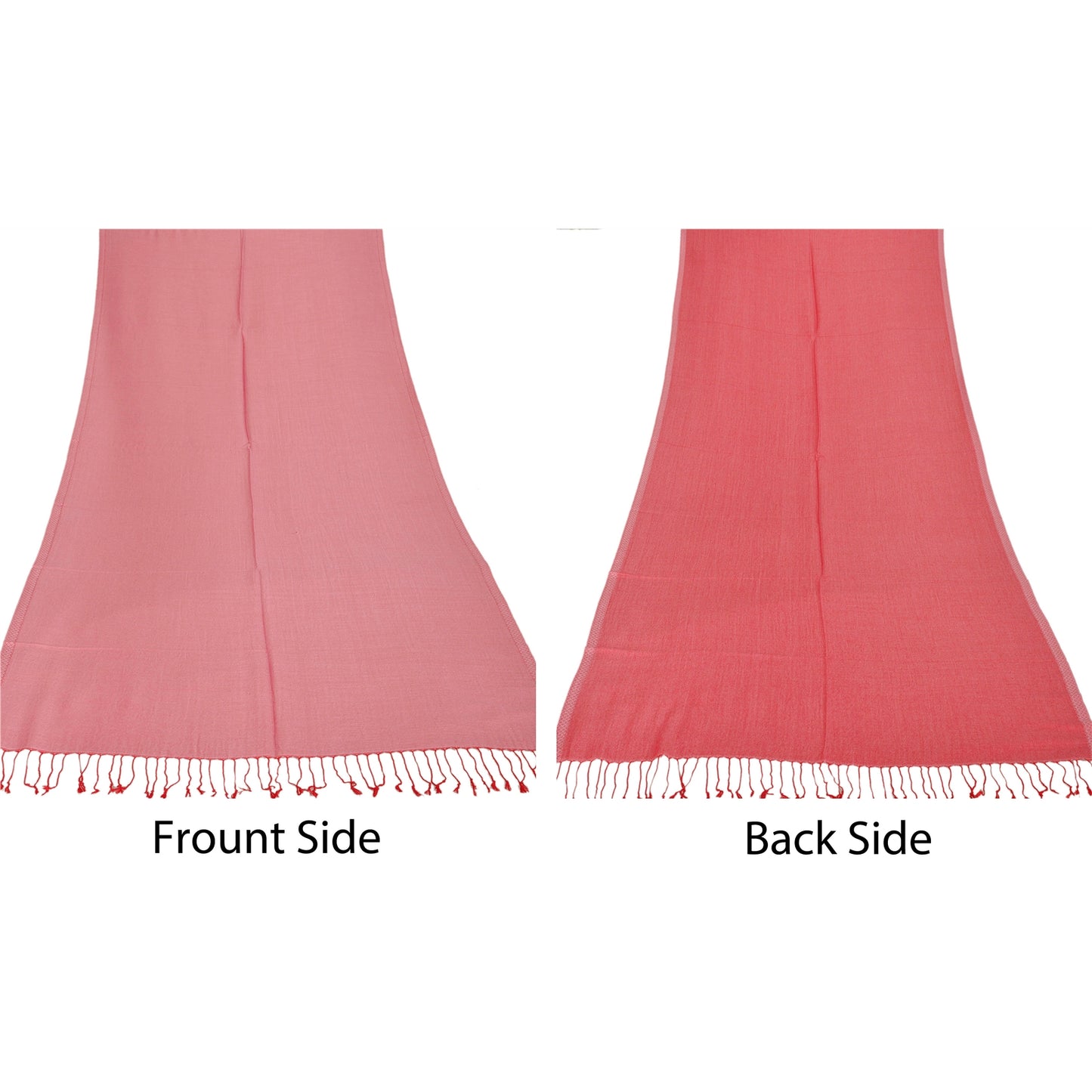 Sanskriti Nyt Pink Viskose Vendbart Sjal Vævet Arbejde Langt Stola Blødt Tørklæde