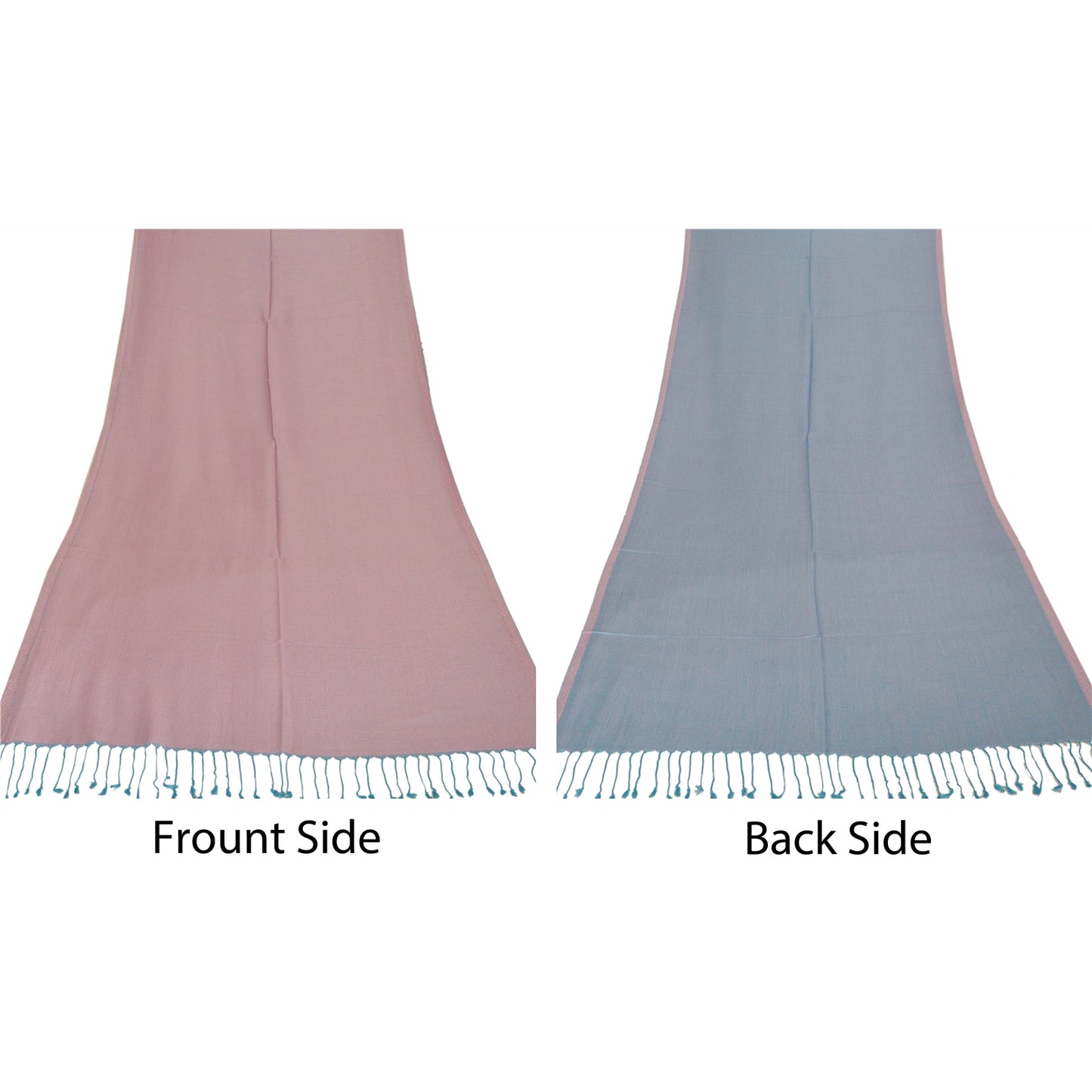 Sanskriti Nyt Pink Viskose Vendbart Sjal Vævet Arbejde Langt Stola Blødt Tørklæde