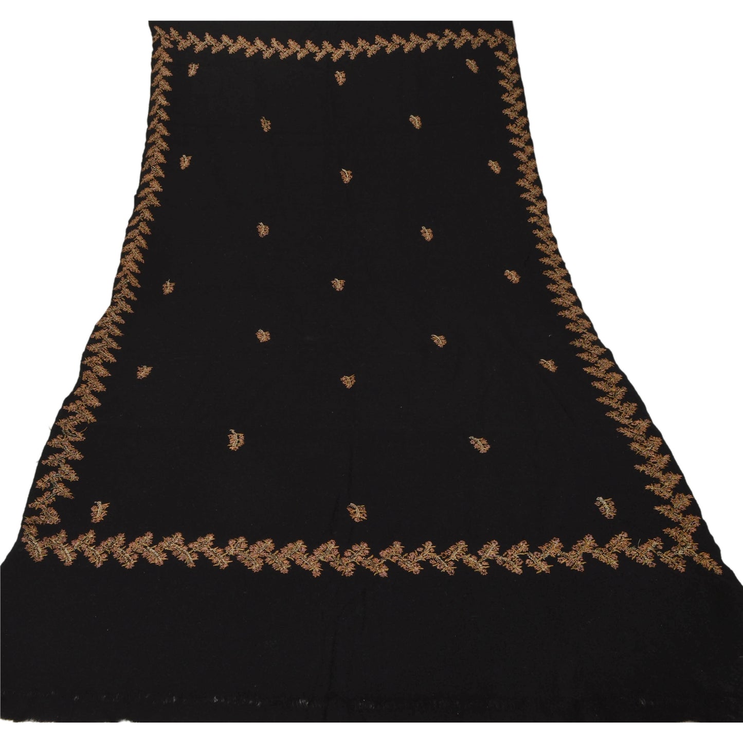 Санскрити Винтаж черный вышитый вручную шерстяной платок сюзане работа палантин шарф