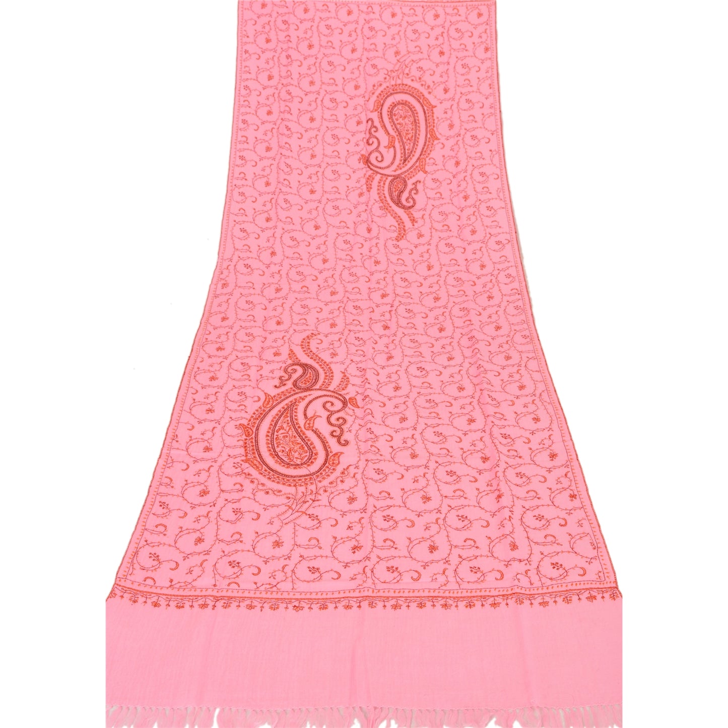 SANSKRITI NEW HAND EMBROIDERED WOOLEN SHAWL SCARF STOLE SUZANI WORK