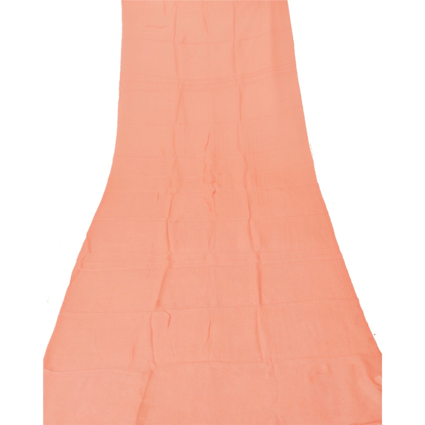 SANSKRITI NEW PURE PASHMINA SHAWL SCARF STOLE SOLID PASTEL WARM INDIAN PEACH