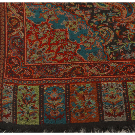 SANSKRITI NEW WOVEN SHAWL SCARF VISCOSE MULTI COLOR STOLE WARM
