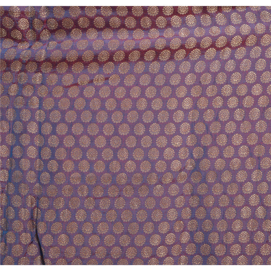 Sanskriti Vintage Indian Woven Lehenga Brocade Long Skirt Party Purple