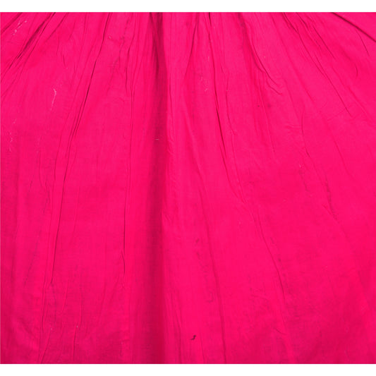 Sanskriti New Embroidered Lehenga Cotton Party Pink Long Skirt Lace Work