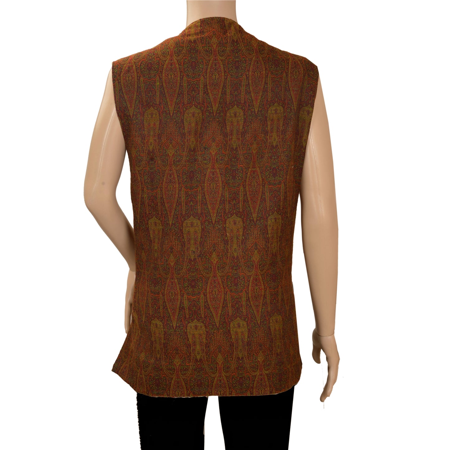 Sanskriti Vintage Sustainable Fabric Cotton Woven Embroidered Short Top Jacket Cream