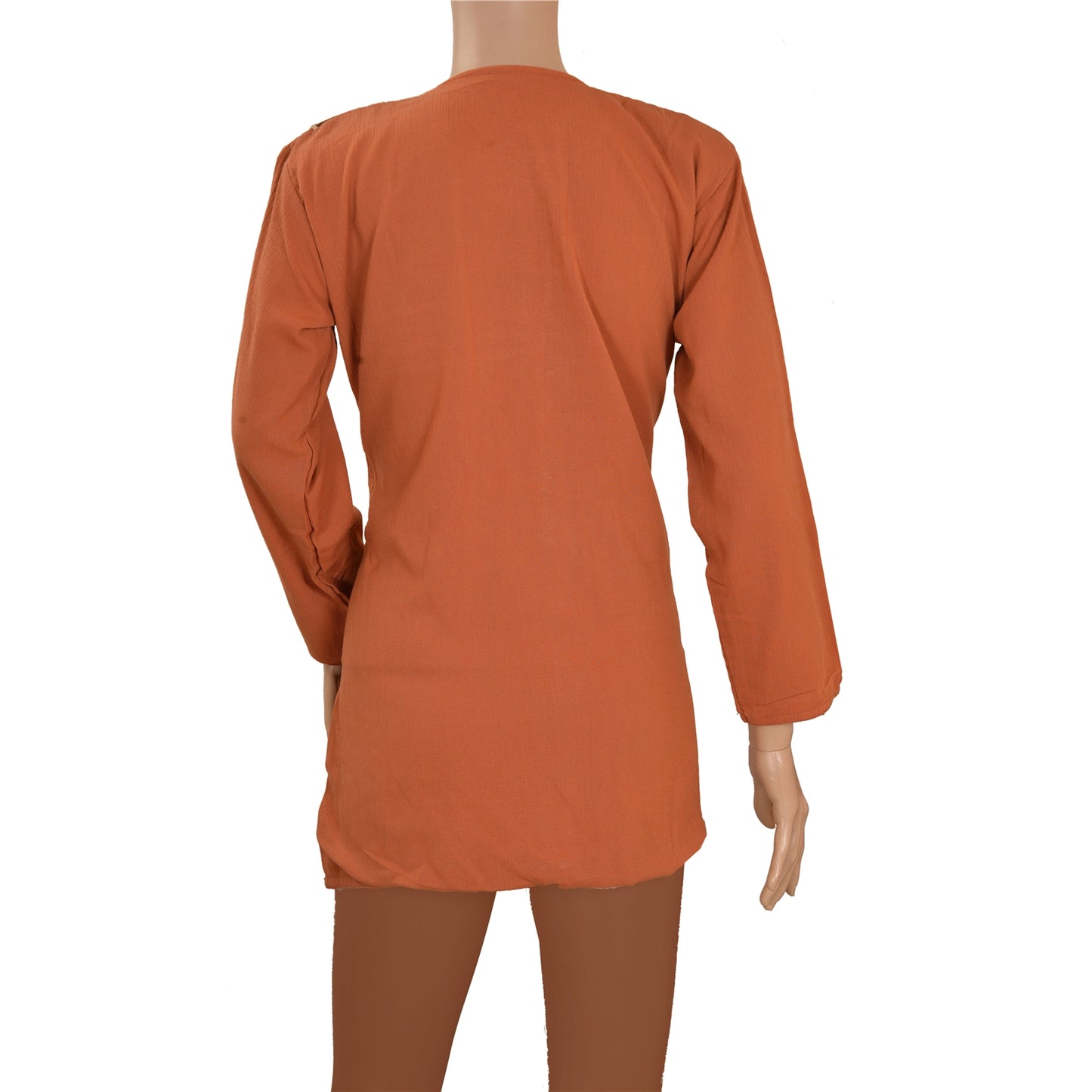 Sanskriti Vintage Sustainable Fabric Cotton Hand Embroidered Short Top Jacket Peach