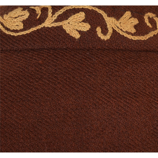 Sanskriti Vintage Woolen Hand Embroidered Arizama Short Top Jacket Black