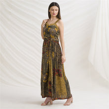 Load image into Gallery viewer, Sanskriti Vintage Sweetheart Maxi Dress, Pure Crepe Silk Upcycled Sari, L-XL Size
