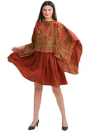 Sanskriti Vintage Coord Set, Pure Crepe Silk Upcycled Sari, Small Size