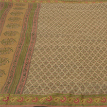 Load image into Gallery viewer, Sanskriti Vintage Brown Heavy Sarees Pure Silk Fabric Printed  5 Yard Sari
