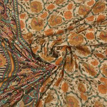 Load image into Gallery viewer, Sanskriti Vintage Cream Heavy Sarees Blend Silk Fabric Printed &amp; Woven Sari
