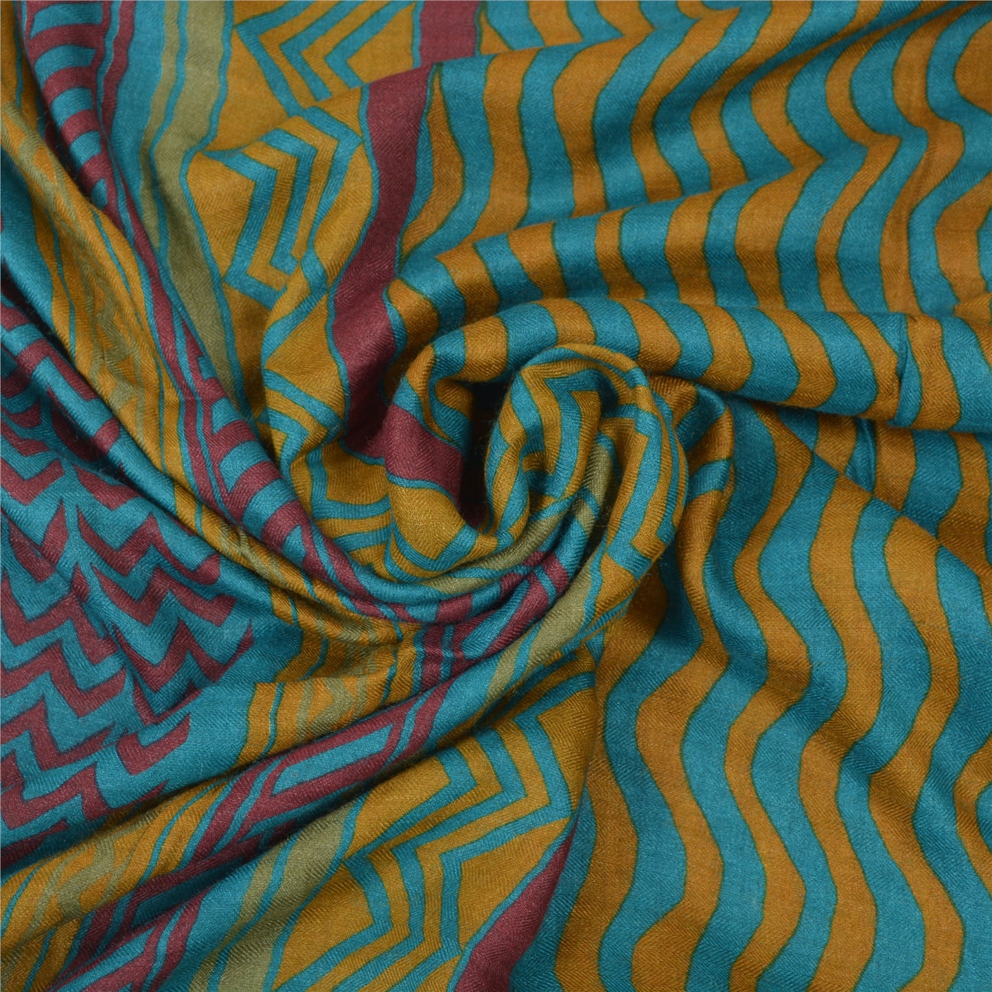 Sanskriti Vintage Green Heavy Sarees Pure Woolen Sustainable Fabric Printed & Woven Sari