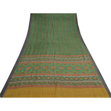 Load image into Gallery viewer, Sanskriti Vintage Green Indian Sarees 100% Pure Woolen Fabric Printed 5 YD Sari
