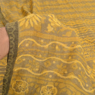 Sanskriti Vintage Mustard Heavy Sarees Pure Woolen Fabric Bagru Printed Sari