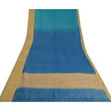 Load image into Gallery viewer, Sanskriti Vintage Blue/Cream Sarees Pure Woolen Fabric Printed 5 Yard Sari
